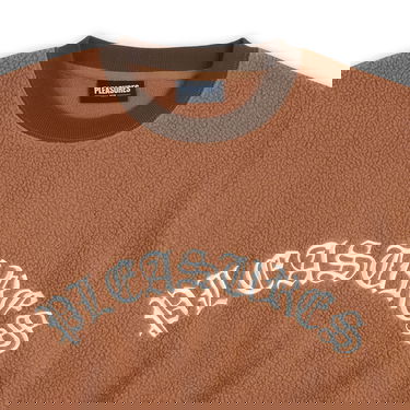 Mikina Pleasures Mars Sherpa Crewneck Brown Hnedá | P23SP019-BROWN, 7
