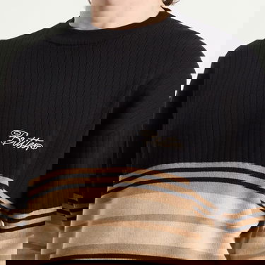 Sveter Butter Goods Crest Knit Jumper, Size Large Čierna | BG253301-BLK, 5