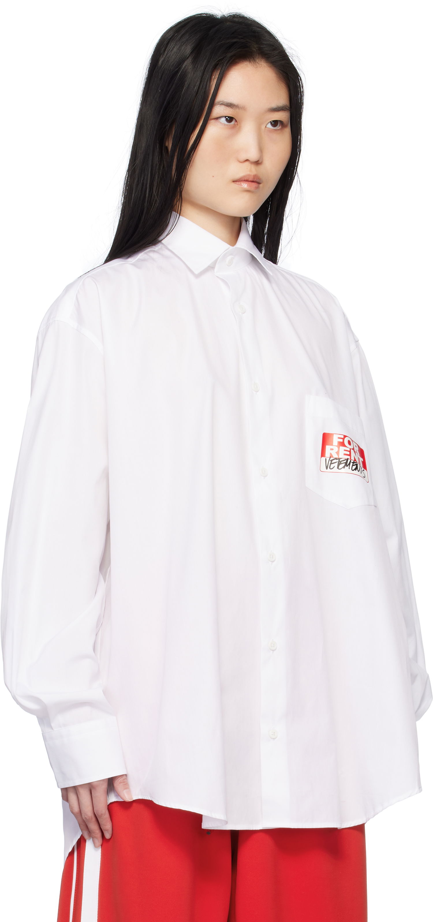 Košeľa VETEMENTS Vetements 'For Rent' Classic Shirt Biela | UA66SH450W, 1