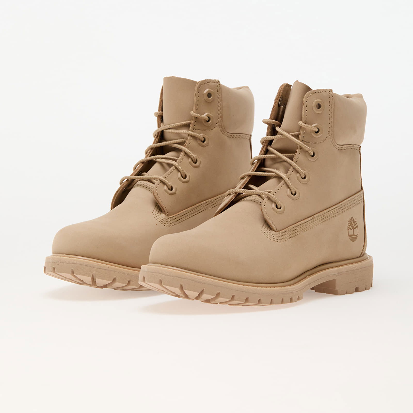 6 Inch Lace Up Waterproof Boot Beige