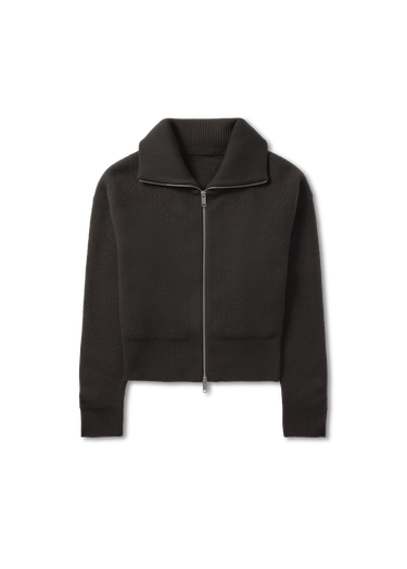 Sveter AXEL ARIGATO Verve Ribbed Collar Cropped Zip-Up Cardigan Čierna | A3703002, 0