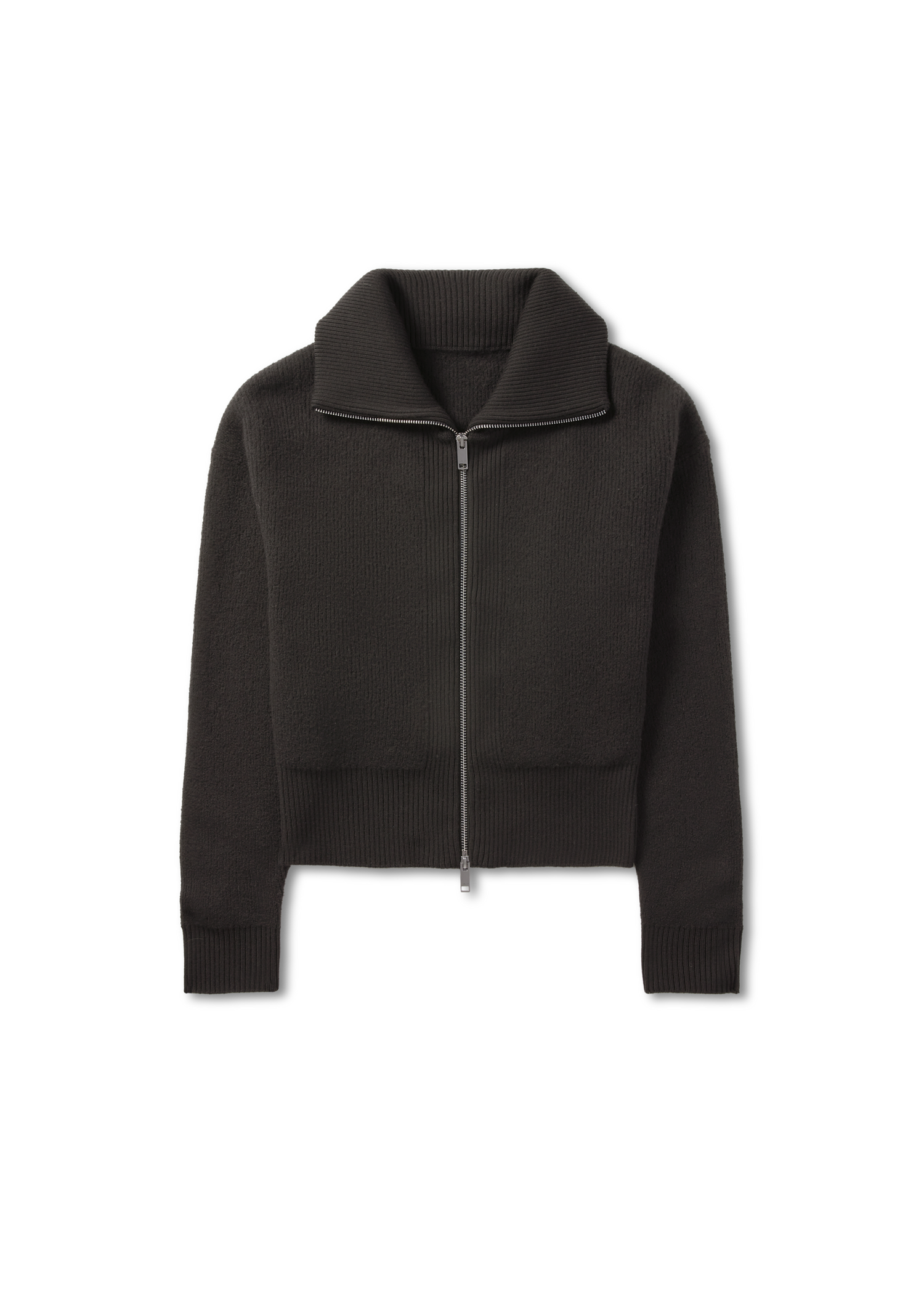 Sveter AXEL ARIGATO Verve Ribbed Collar Cropped Zip-Up Cardigan Čierna | A3703002, 0