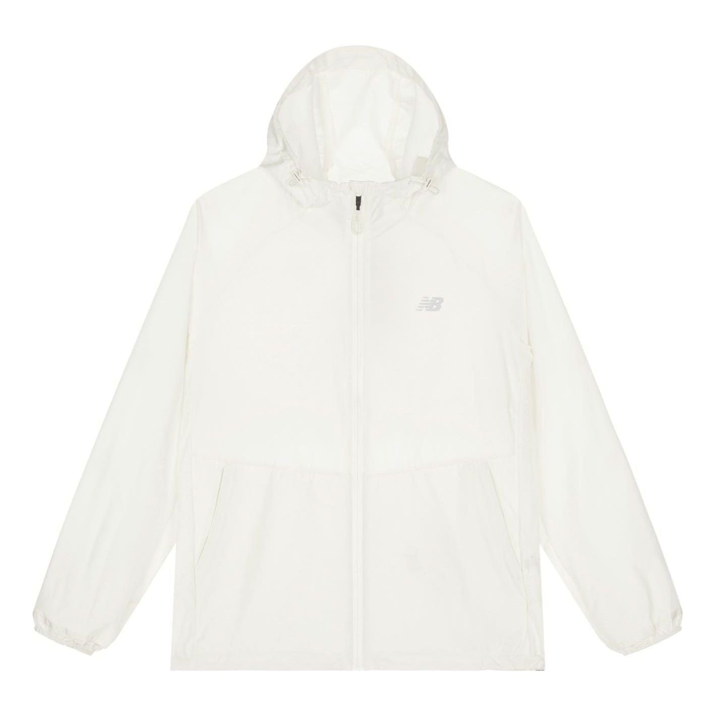 Vetrovka New Balance Hooded Jacket Biela | NAE24101-WT, 0