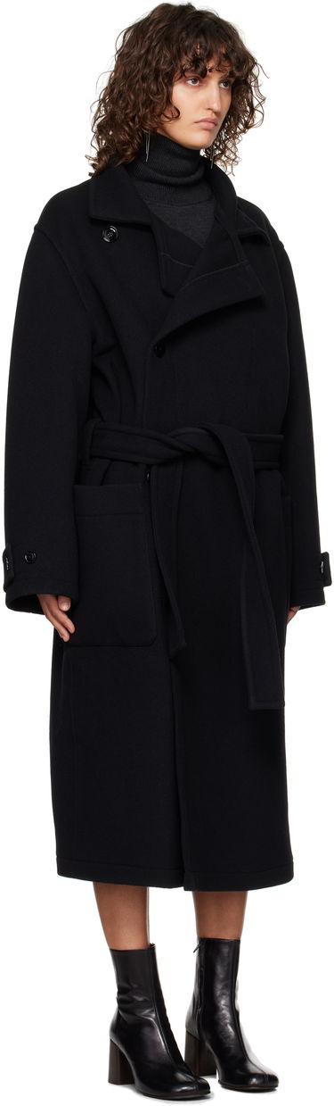 Kabáty LEMAIRE Lemaire Wrap Coat Čierna | CO1037 LF1116, 1