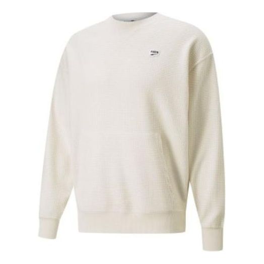 Sveter Puma Downtown Waffle Crewneck Sweatshirt Biela | 537730-99, 0