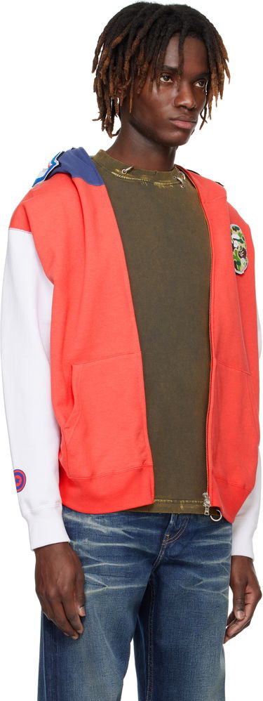 Mikina BAPE Shark Full Zip Hoodie Červená | 001ZPK701306M, 1