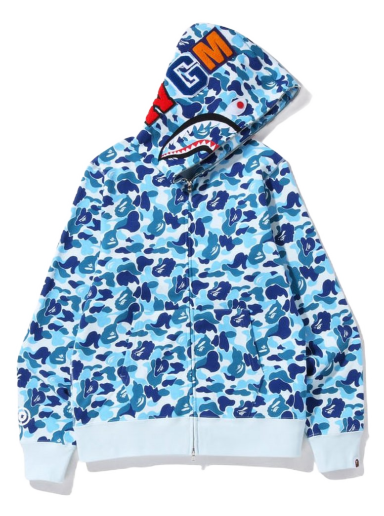 Mikina BAPE ABC Camo Shark Full Zip Hoodie Modrá | 1J30-115-007