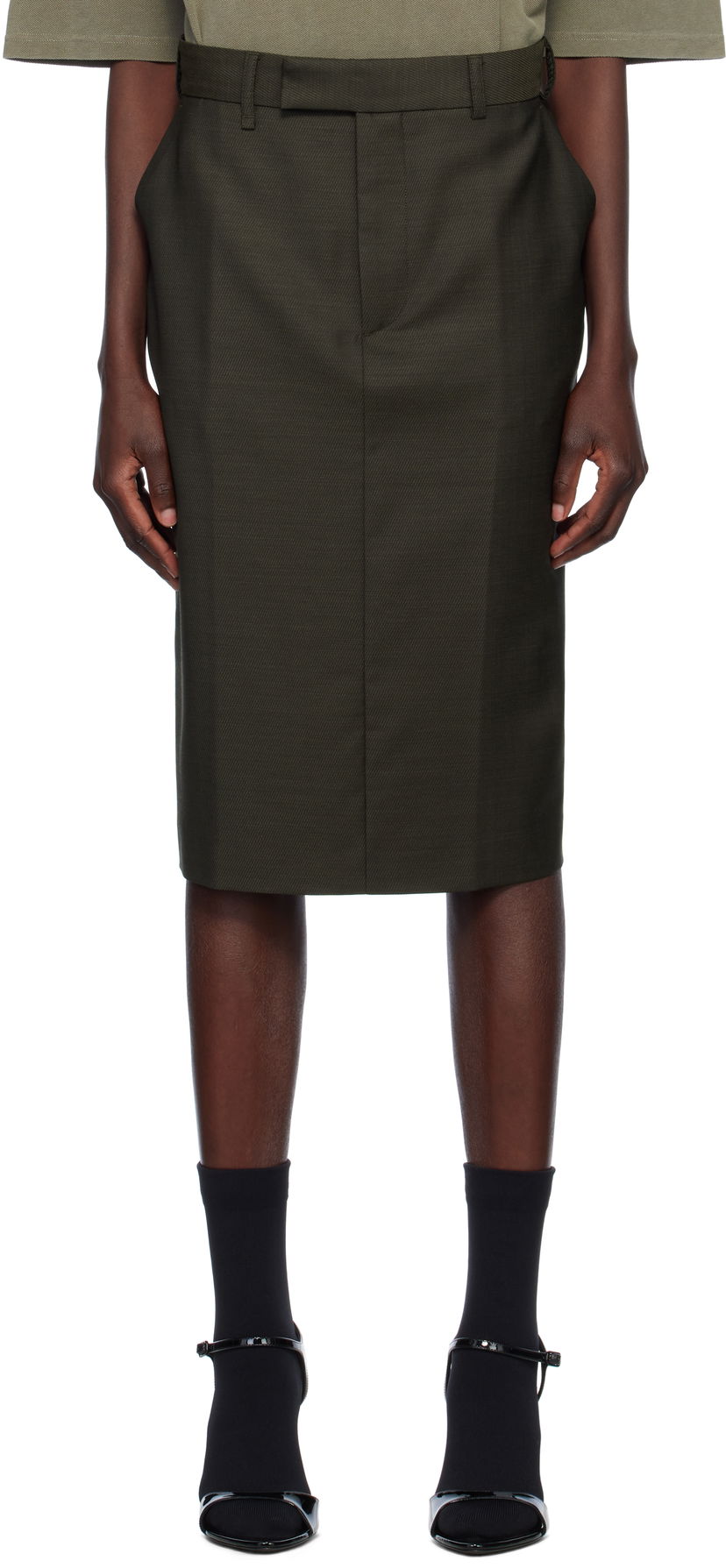 Sukňa Martine Rose Jockstrap Midi Skirt Zelené | 365WT10414