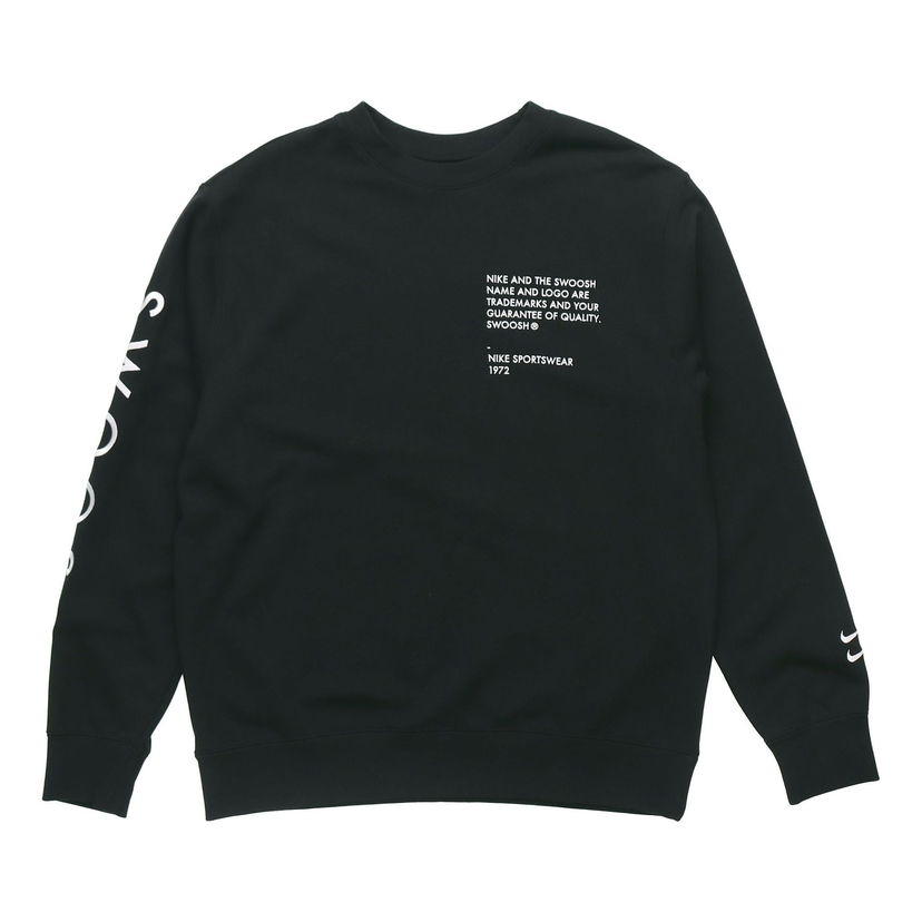 Sveter Nike Swoosh Athleisure Sweatshirt Čierna | CU4035-010