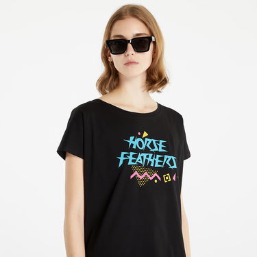 Tričko Horsefeathers T-Shirt Regina Top Čierna | SW886A, 3