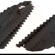 Boiled Wool Gabardine Button-Down Jacket