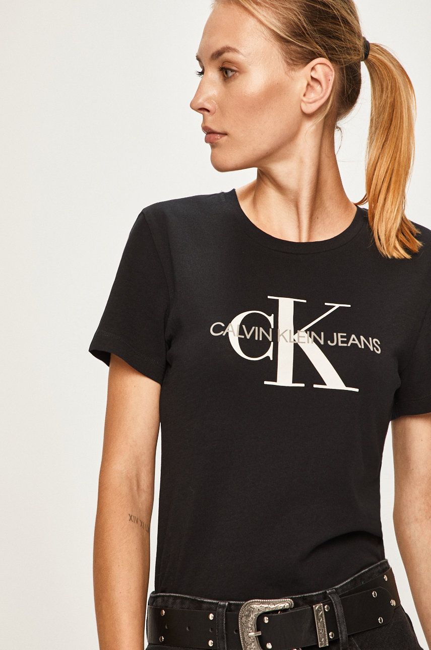 Tričko CALVIN KLEIN Tee Čierna | J20J207878, 0