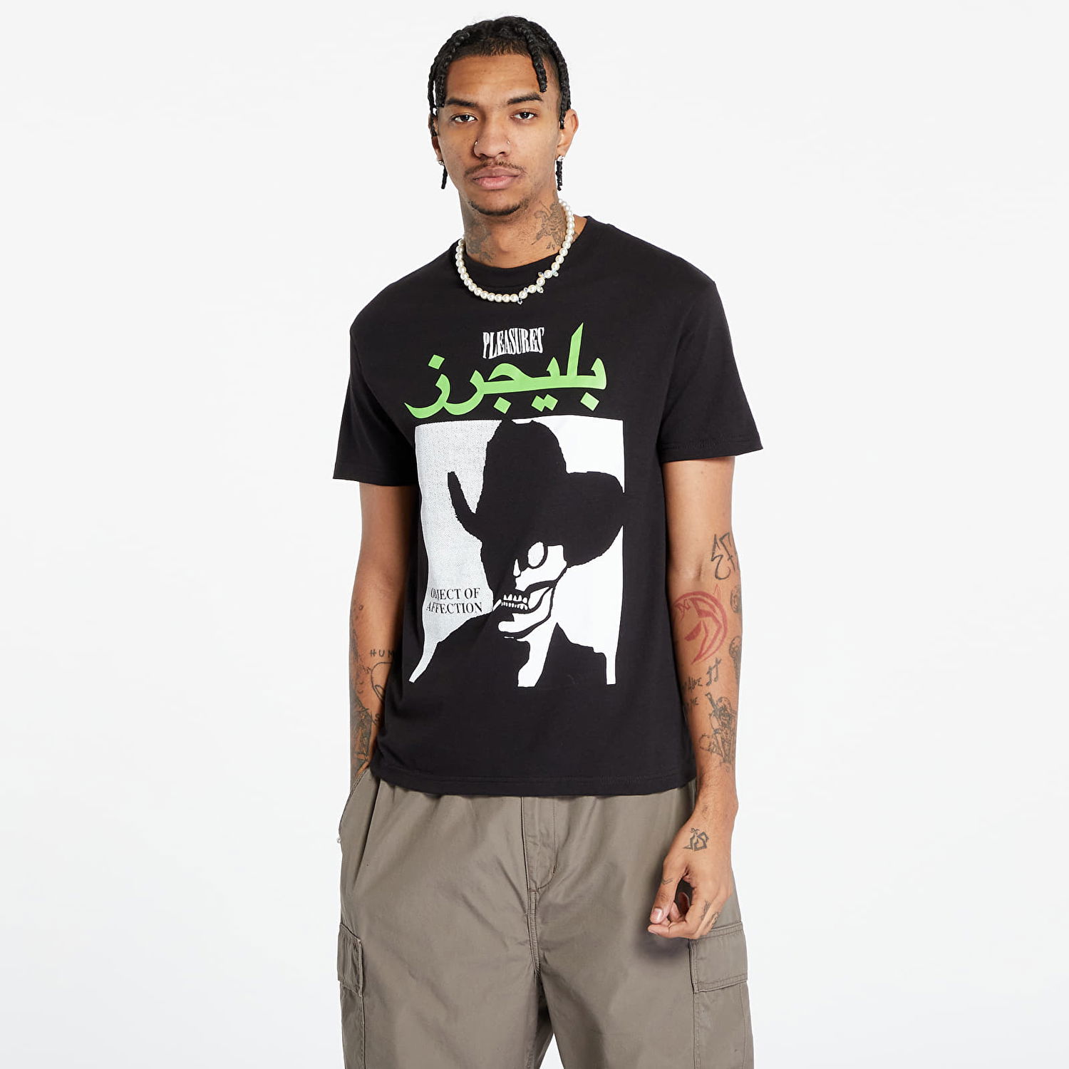 Tričko Pleasures Affection T-Shirt Čierna | P23W053 BLACK, 0