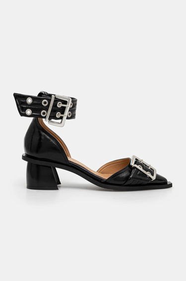 Tenisky a topánky GANNI Buckle Open Cut Pumps Čierna | S2891, 1
