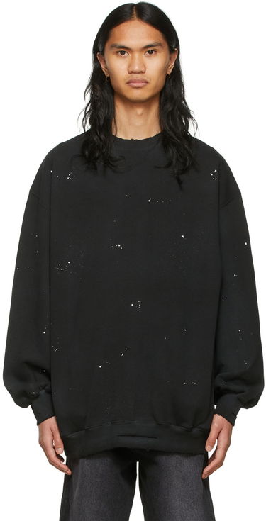 Mikina We11done We11done Paint Splatter Sweatshirt Čierna | WD-TS1-22-620-U-BK, 0