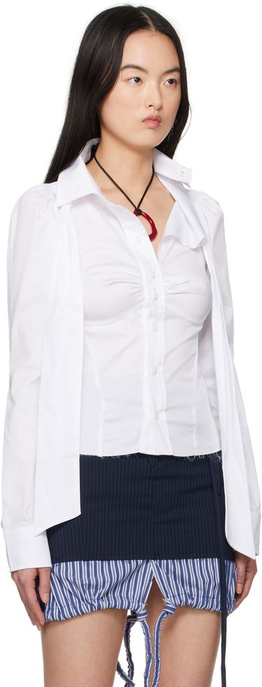 Košeľa Ottolinger Ottolinger Deconstructed Lavallière Shirt Biela | 11140021101, 1