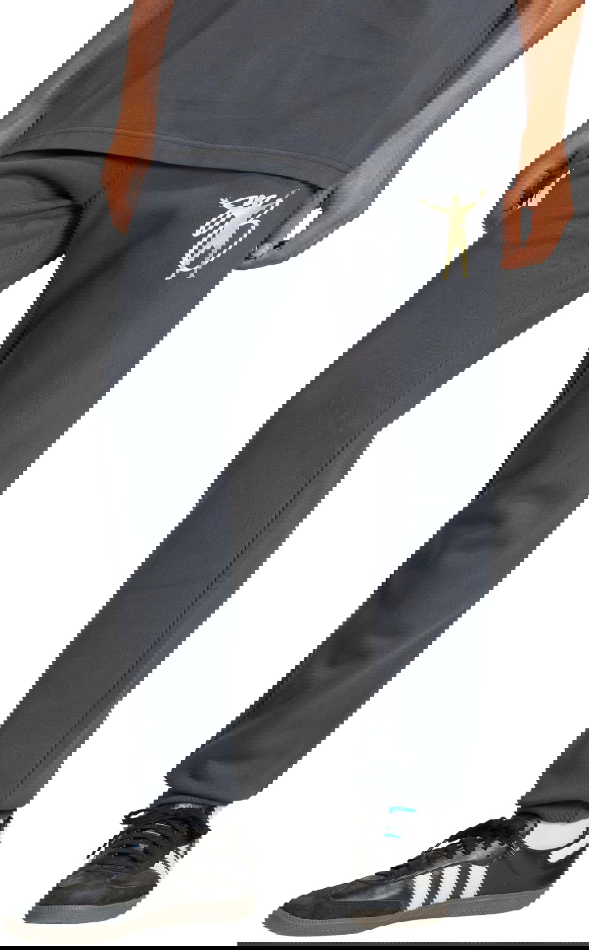 Tepláky adidas Originals Fleece Graphic Jogger Pants Šedá | jvu02-jm9367, 0