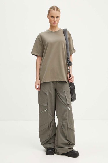 Cargo nohavice HELIOT EMIL Wide High-Waisted Cargo Pants Zelené | HE.W.10.149.DG23, 1