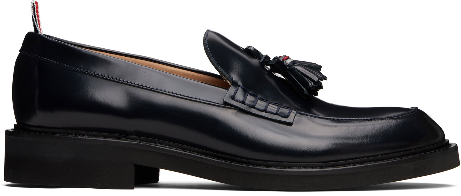 Starostlivosť o obuv Thom Browne Thom Browne Leather Tassel Loafers Navy | MFL069C-L0043, 0