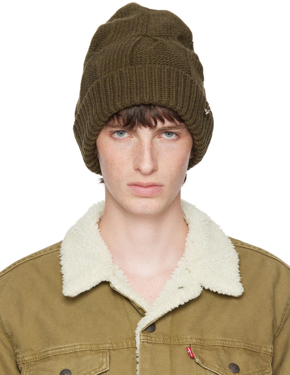 Kulicha Études Gilson Cable Knit Beanie Zelené | H22MM694WO06DG, 0