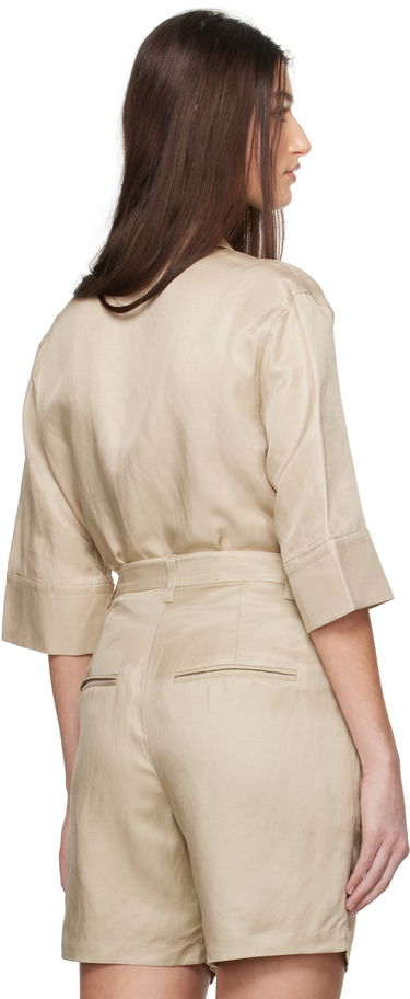 Šortky Anine Bing Anine Bing Mary Linen Collared Shirt Béžová | A-07-10803-OMA10, 2
