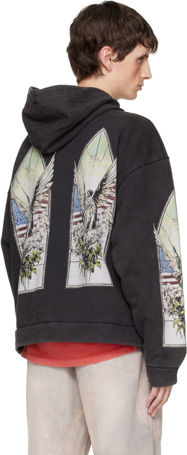 Mikina Who Decides War Demo Stained-Glass Angel Print Hoodie Čierna | 1110100002FW25, 2