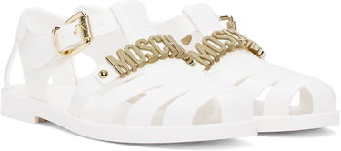 Plavky Moschino Moschino Jelly Logo Sandals Biela | MA16501G1M M20 100, 3