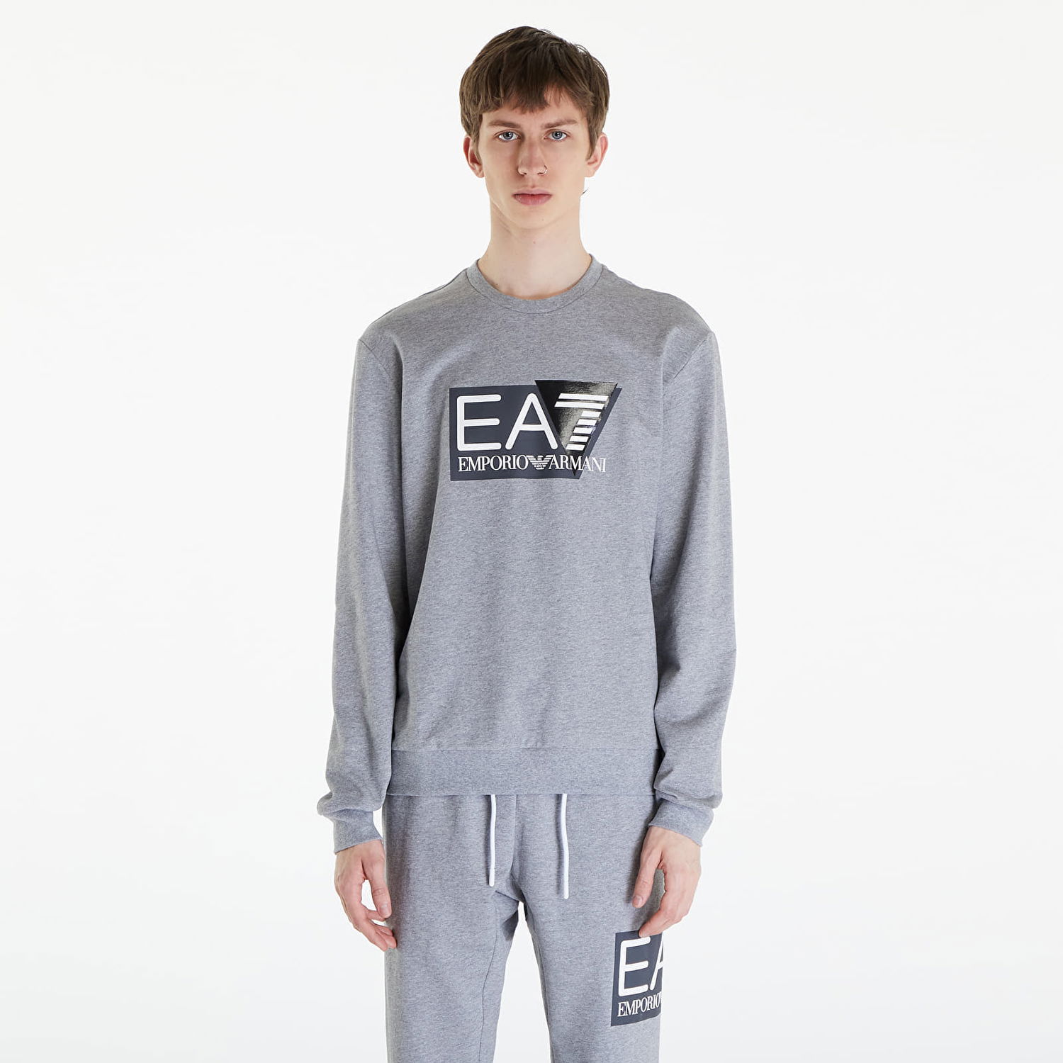 Mikina Emporio Armani EA7 Felpa Medium Grey Melange Šedá | 3DPM60PJ05Z3905, 0
