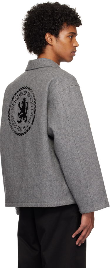 Bunda Neighborhood Melton Zip Work Jacket Šedá | 242ZANH-JKM01, 2