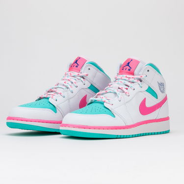 Tenisky a topánky Jordan Air Jordan 1 Mid GS "Digital Pink" Biela | 555112-102, 1
