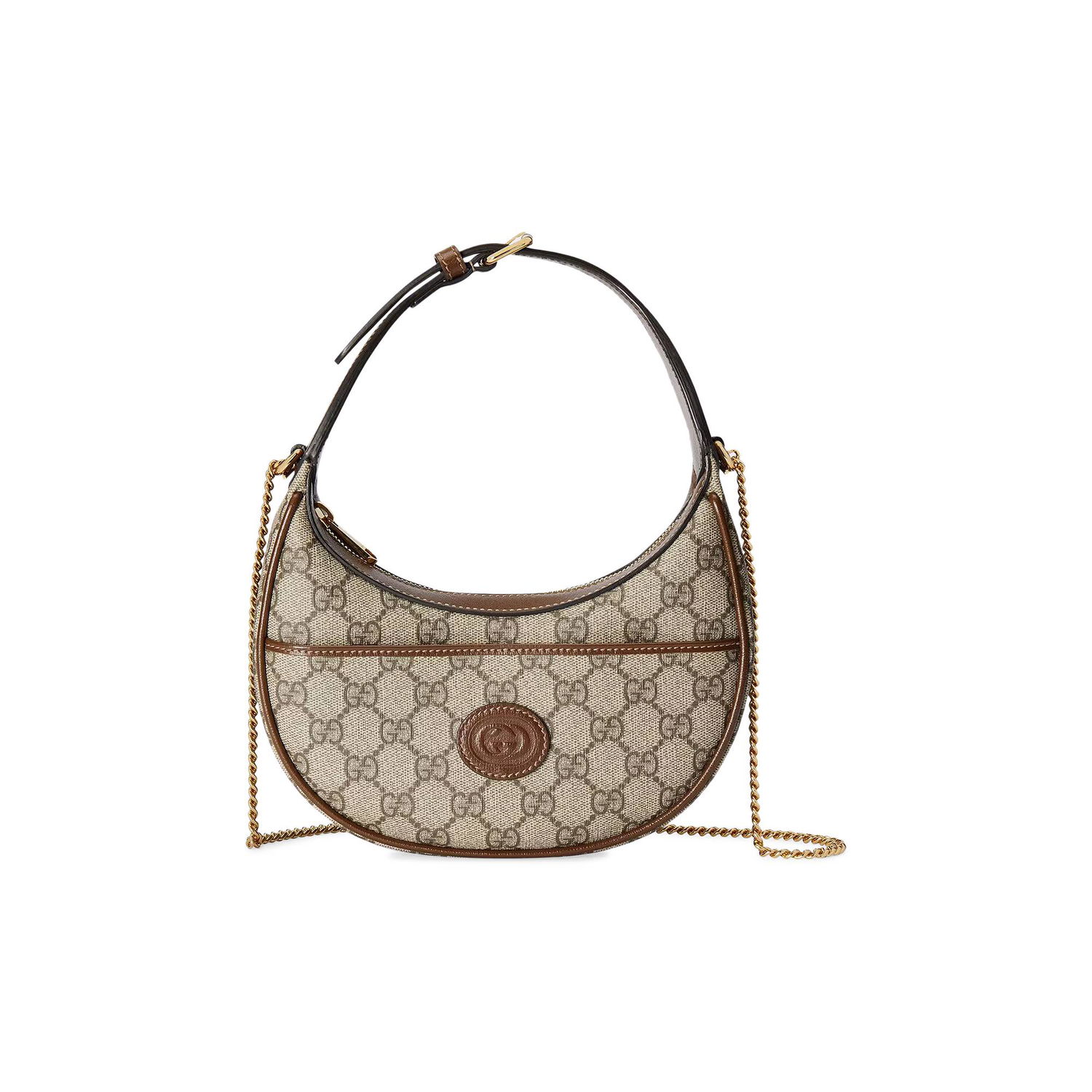 Kabelka Gucci Half Moon Shaped Mini Bag With Interlocking G Hnedá | 726843 92TCG 8563, 1