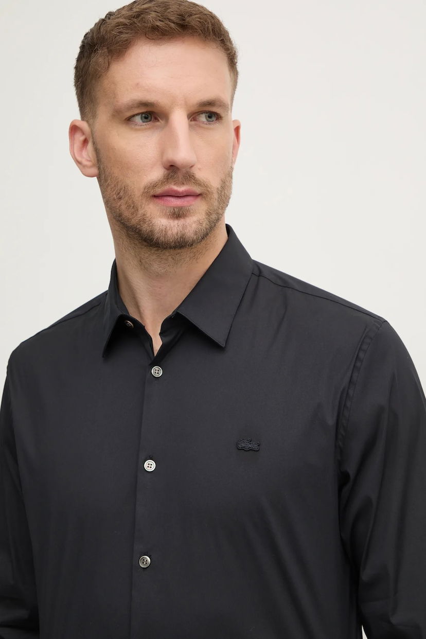 Košeľa Lacoste Lacoste Slim Fit Shirt with Classic Collar Čierna | CH5253