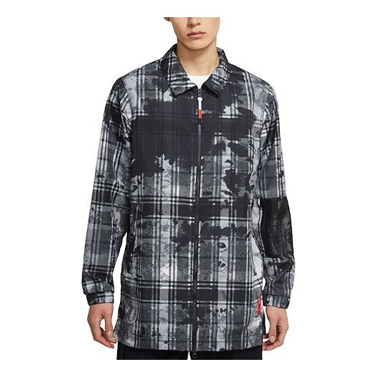 Kabáty Nike Kyrie Loose Fit Plaid Woven Jacket Čierna | CK6752-010
