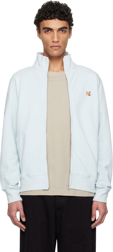 Mikina MAISON KITSUNÉ Maison Kitsuné Fox Head Patch Full-Zip Sweatshirt Modrá | OM02134KM0001, 0