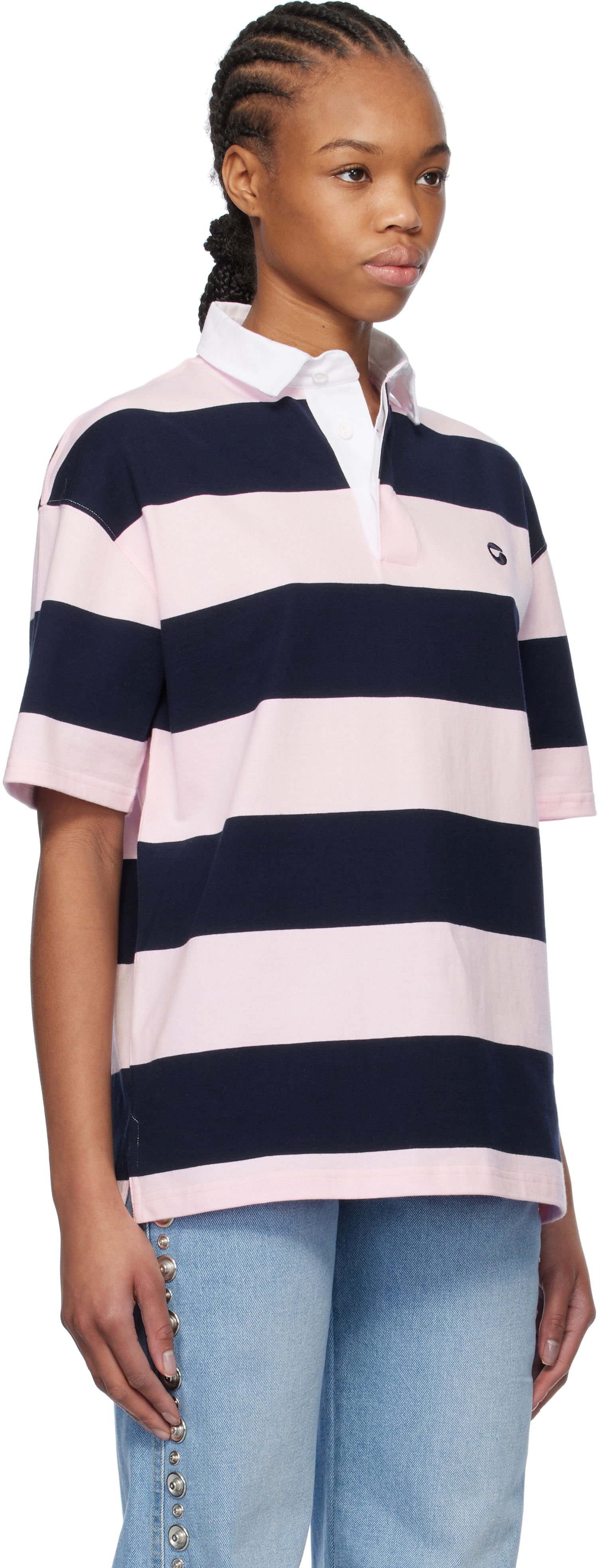Polo tričko Coperni Coperni Striped Rugby Polo Ružová | COPJS117F5026, 1