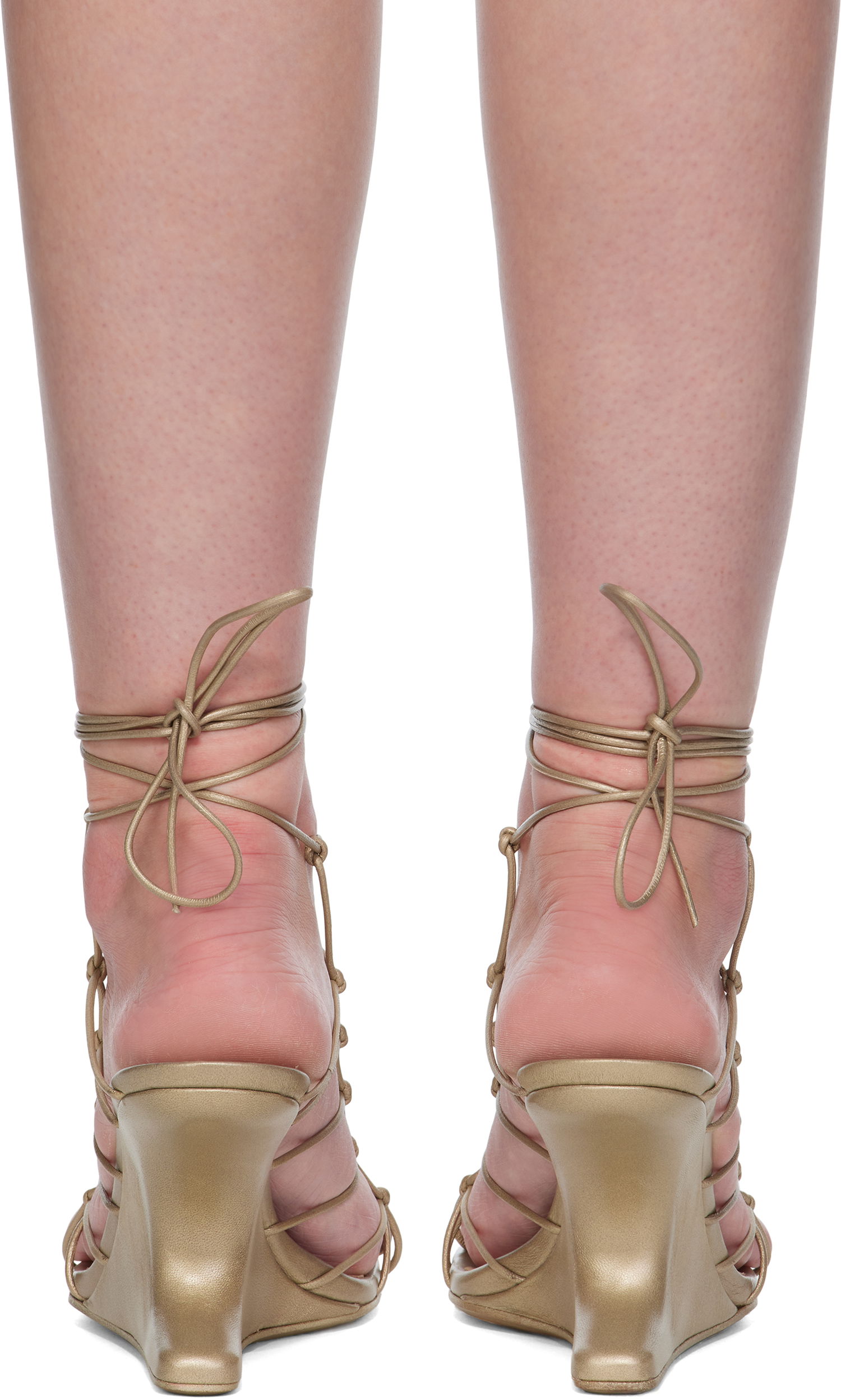 Doplnky Rick Owens Rick Owens Hollywood Web Cantilever Heeled Sandals Metalická | RO01E7856 LLPM, 1