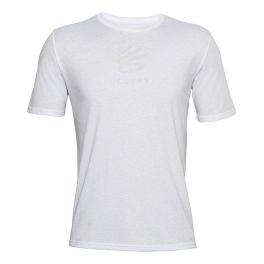 Tričko Under Armour Curry Casual Logo Short Sleeve T-Shirt Biela | 1357001-100