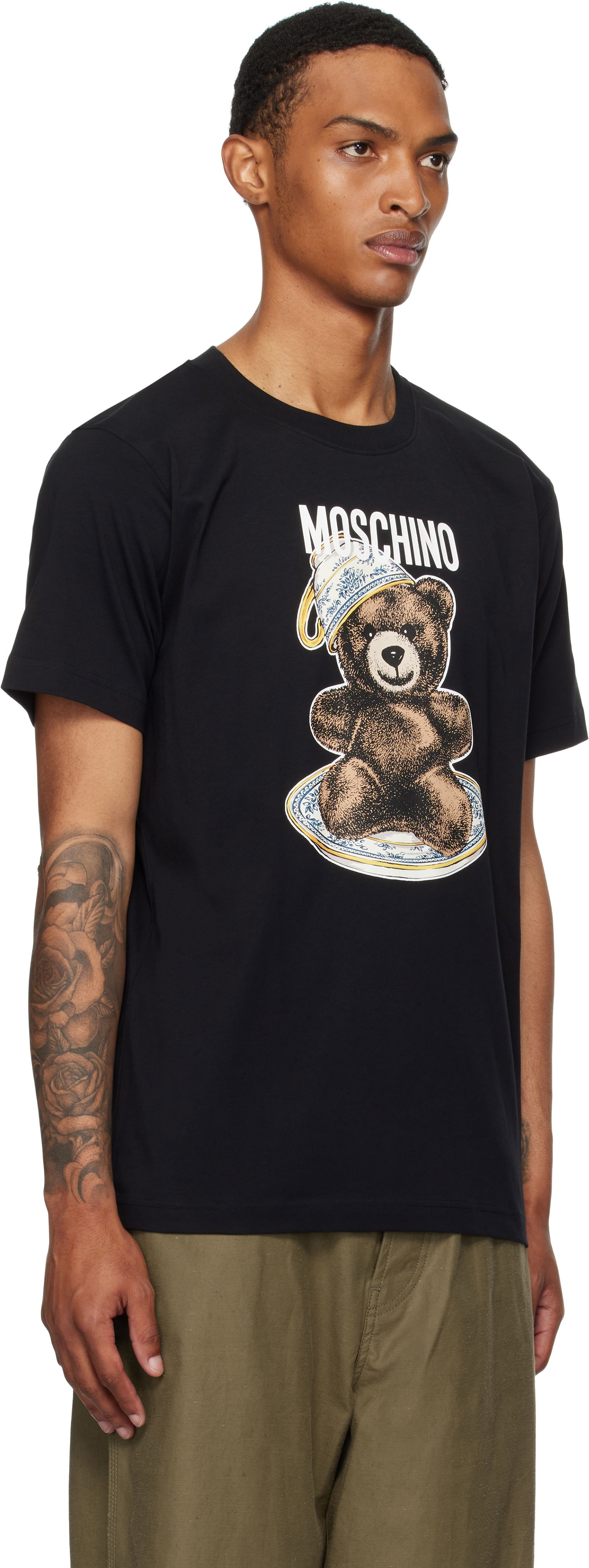 Tričko Moschino Moschino Organic Cotton Teddy Bear Graphic Tee Čierna | 252ZZ071652411555, 1