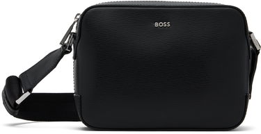 Taška cez rameno BOSS BOSS Textured Logo Crossbody Bag Čierna | 50548274, 0