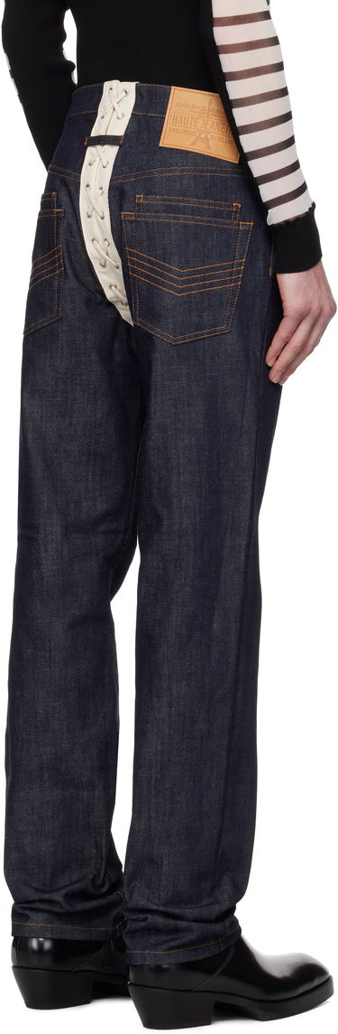 Džínsy Jean Paul Gaultier Jean Paul Gaultier 'The Contrasting Lace-Up Denim' Jeans Modrá | 25/33-F-JE162-D019-5568, 2