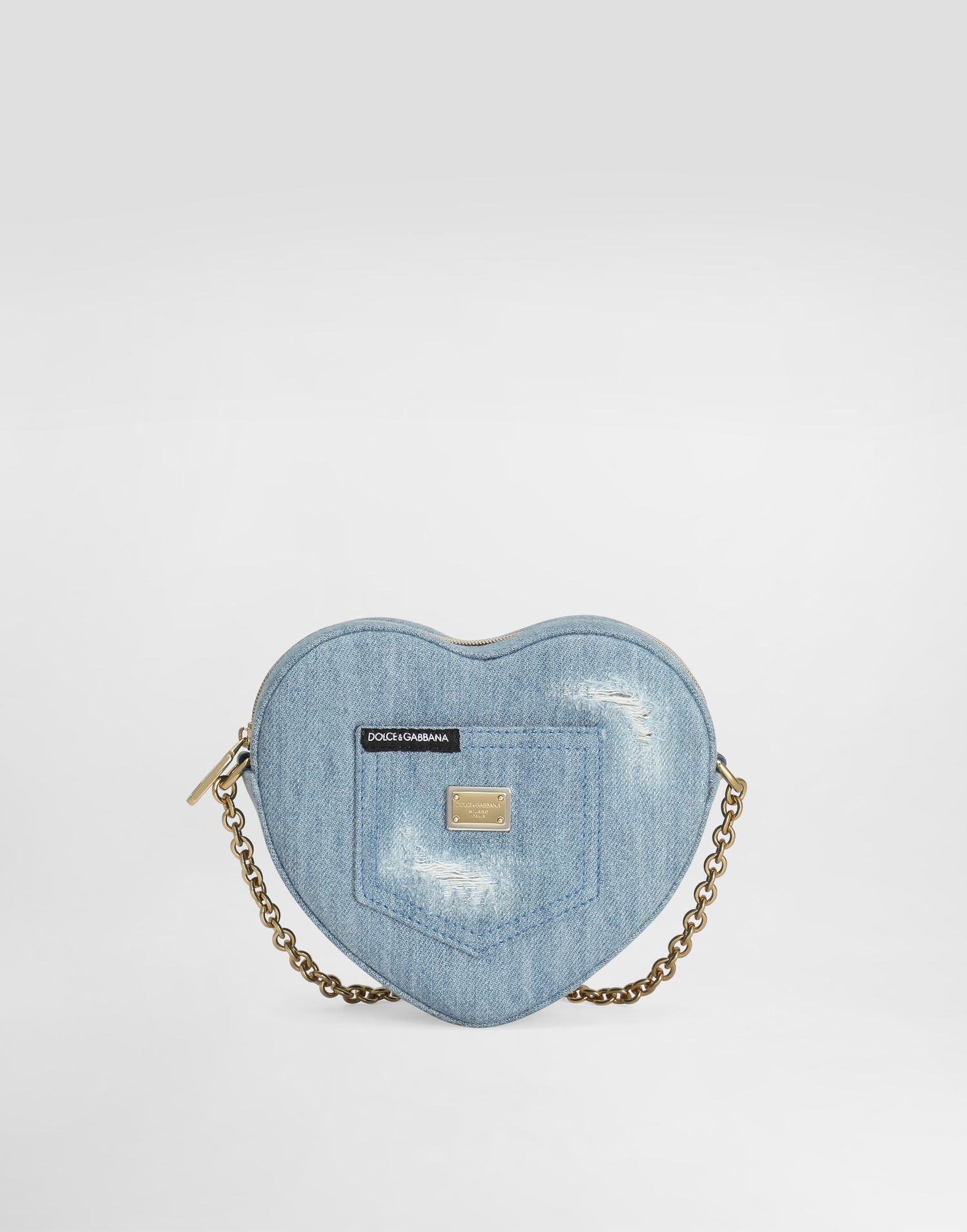 Kabelka Dolce & Gabbana Dolce & Gabbana Dg Girlie Denim Heart Bag Modrá | EB0260A48018X061, 0