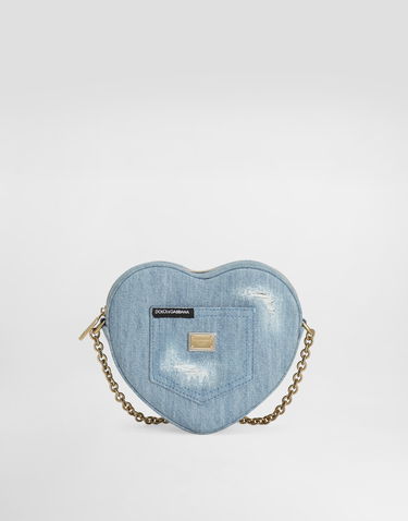 Kabelka Dolce & Gabbana Dolce & Gabbana Dg Girlie Denim Heart Bag Modrá | EB0260A48018X061, 0