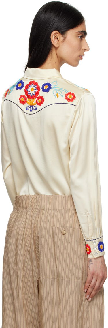 Košeľa Bode Bode Garden Party Embroidered Western Shirt Béžová | WRS25SH035, 2