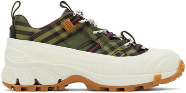 Tenisky a topánky Burberry Check Arthur Sneakers 'Green & Burgundy' Zelené | 8043099, 0