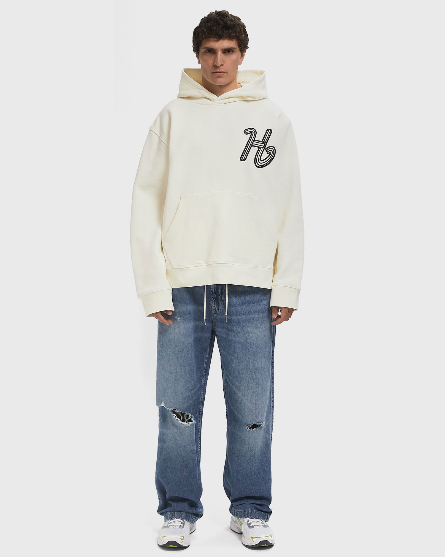 Džínsy CALVIN KLEIN Distressed Relaxed Fit Denim Jeans Modrá | LV04RC705GX6S, 1