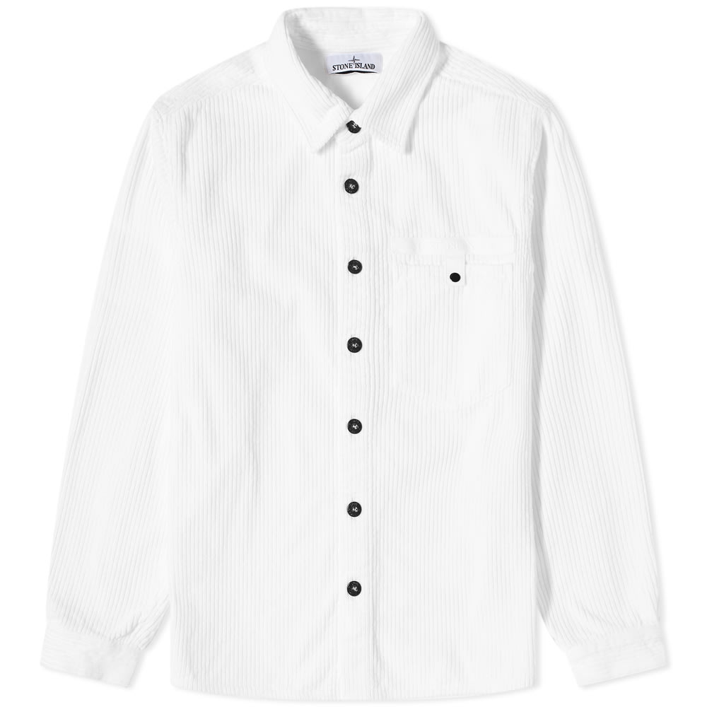Košeľa Stone Island Cord Overshirt Biela | 771511811-V0001, 0