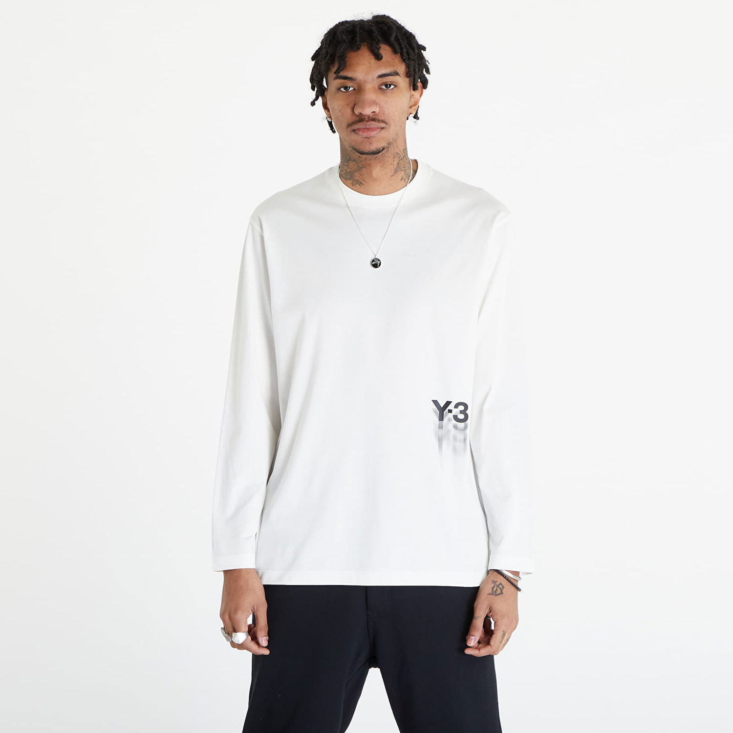 Tričko Y-3 Graphic Long Sleeve Tee UNISEX Off White Biela | IZ3121, 0
