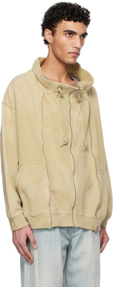 Mikina R13 R13 Paperbag Zip-Up Sweatshirt Béžová | R13WK347-001BF, 1