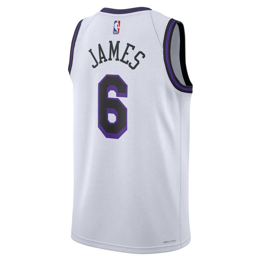Dres Nike Dri-FIT NBA LeBron James Los Angeles Lakers City Edition 2022 Swingman Jersey Biela | DO9597-101, 1