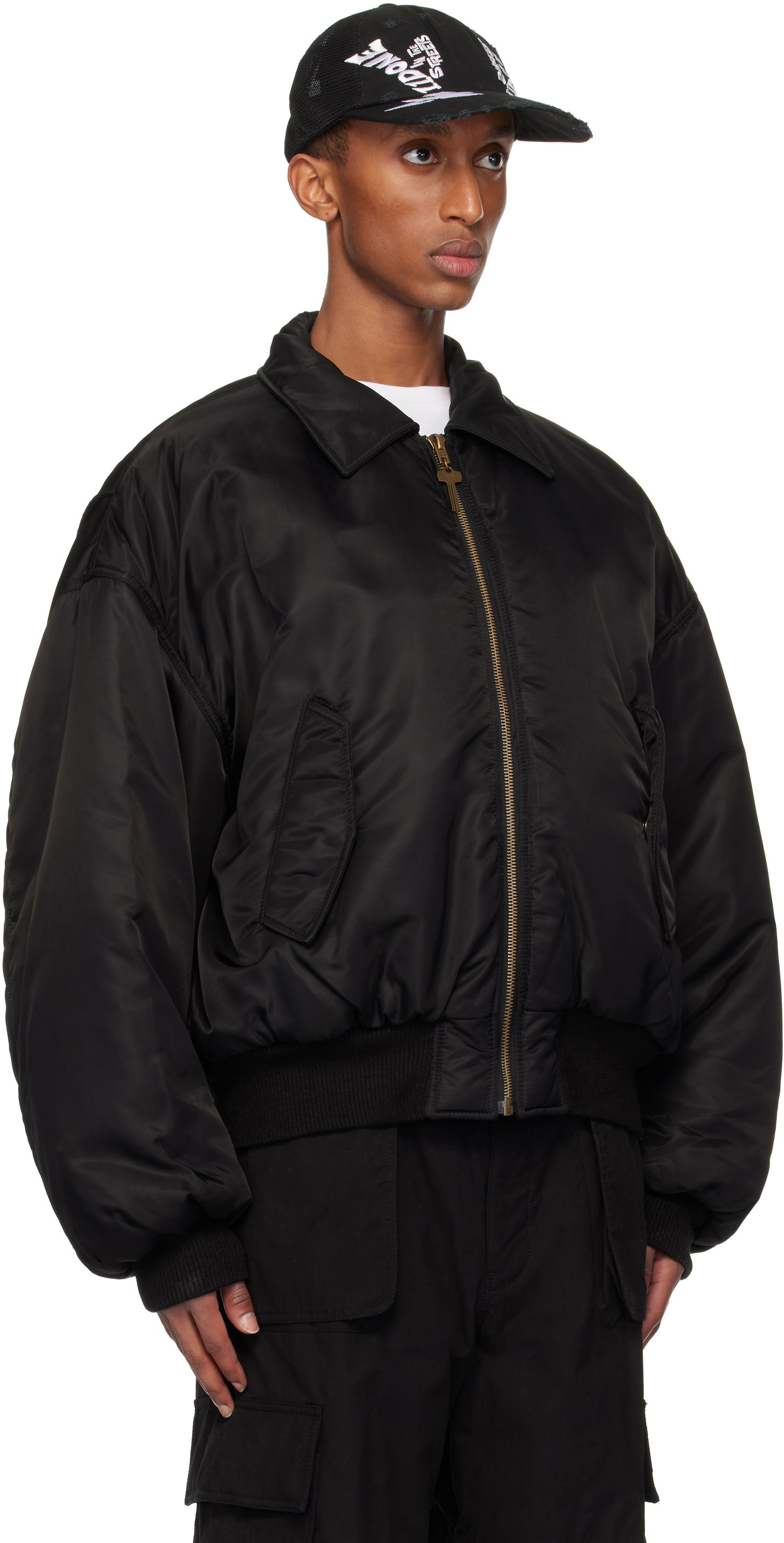 Bomber bunda We11done Collar Bomber Jacket Čierna | WD-JP3-24-023-U-BK, 1